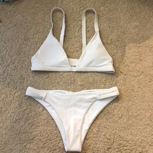 White bikini bottoms